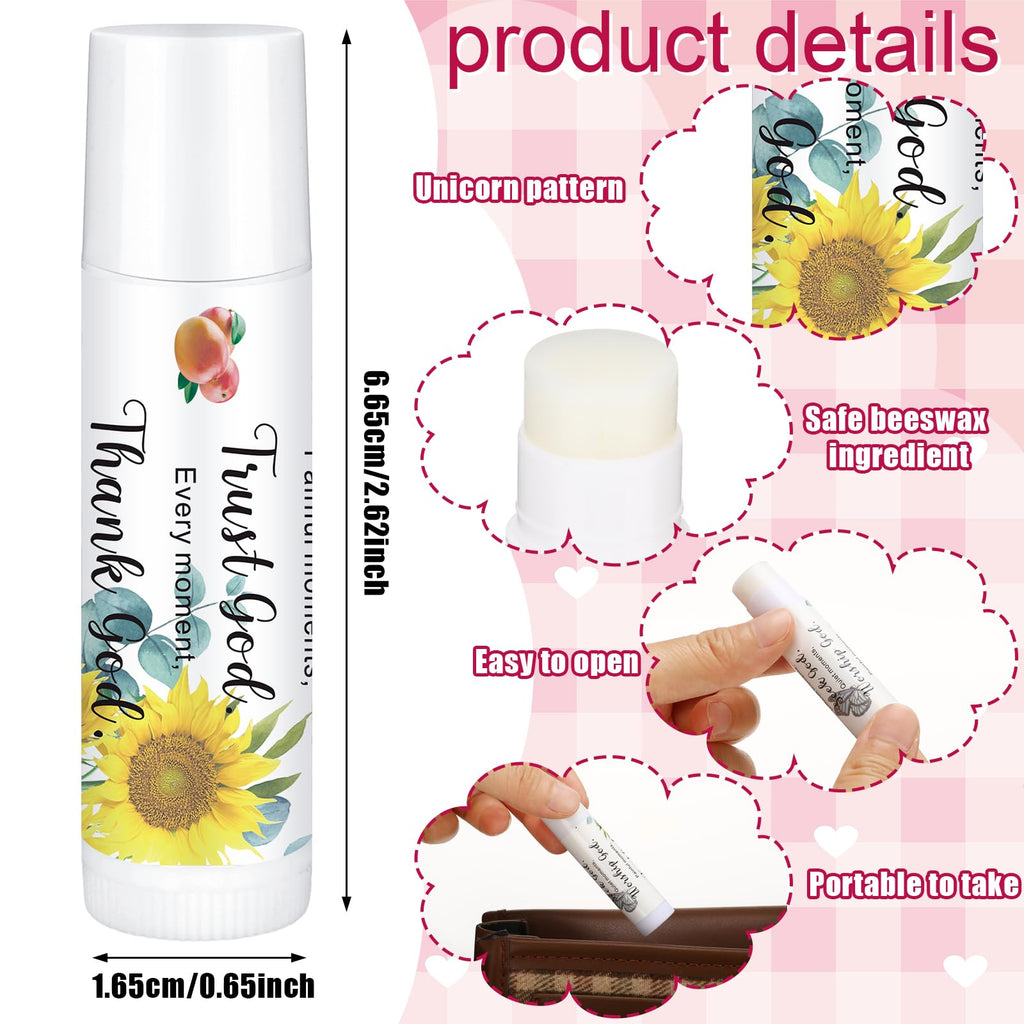 Siifert 50 Pcs Christian Lip Balm Bulk – Bible Verse Lip Balms for Women, Gifts & Church Events
