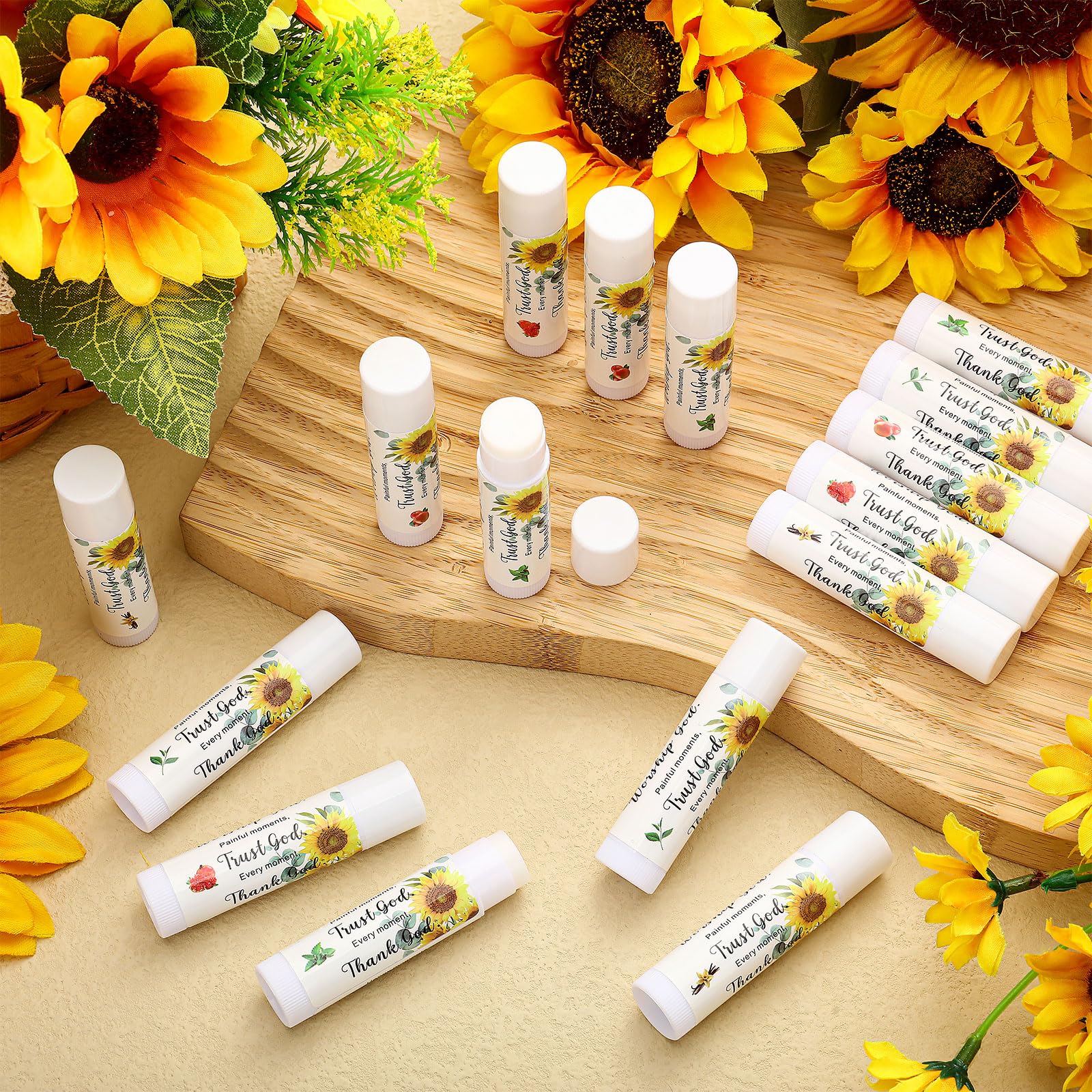 Siifert 50 Pcs Christian Lip Balm Bulk – Bible Verse Lip Balms for Women, Gifts & Church Events
