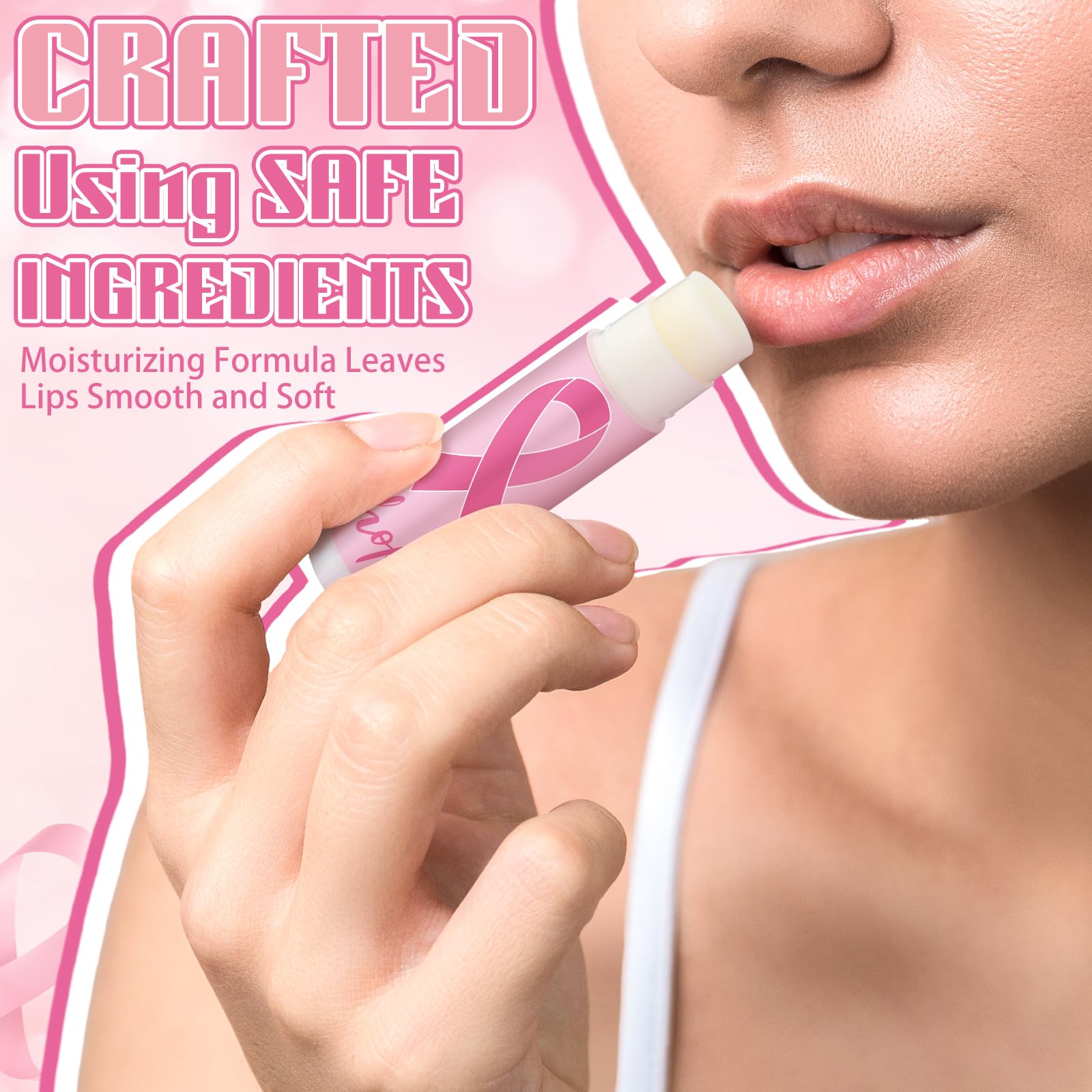 Siifert 200-Pack Breast Cancer Awareness Lip Balms – Pink Ribbon Bulk Gifts & Party Favors