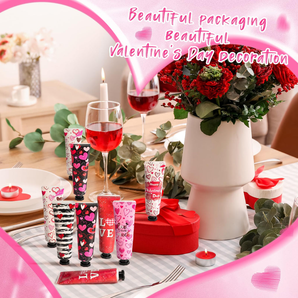 Siifert 24-Pcs Valentine Hand Cream Gift Set – 30ml Travel-Size Moisturizers