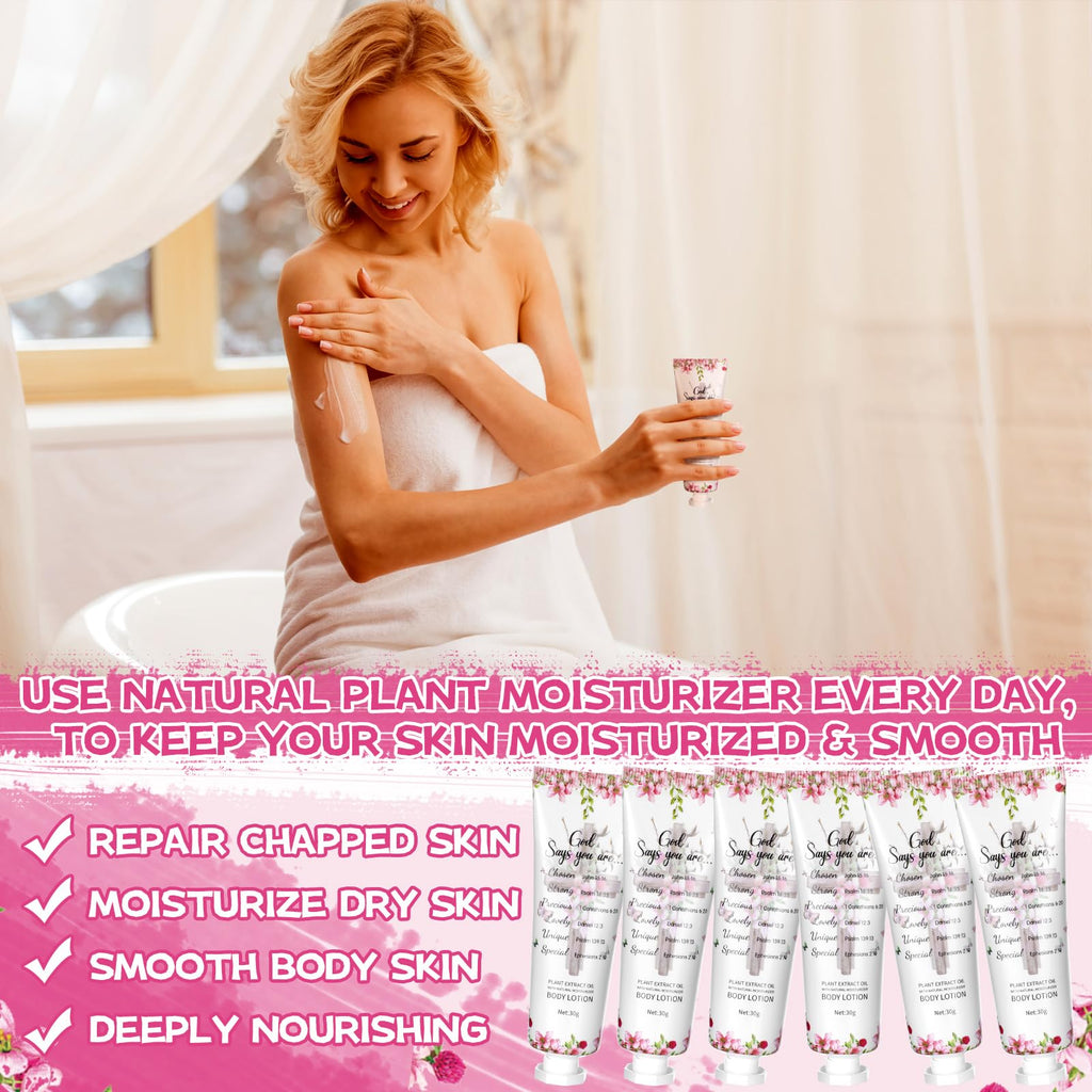 Siifert 24-Piece Christian Body Lotion Gift Set for Women | Bible Verse, Travel Size