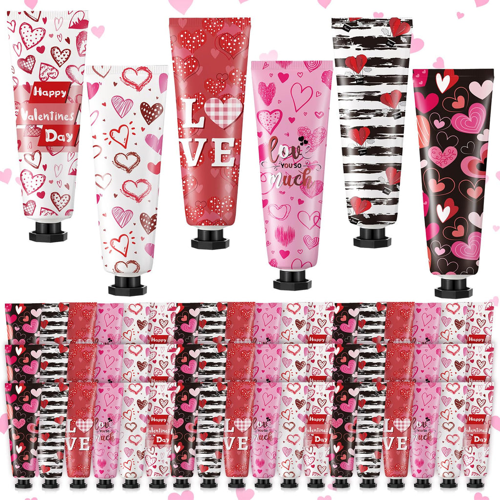 Siifert 72-Piece Valentine Hand Cream Gift Set – 30 ml Travel-Size Moisturizing Hand Lotions in Bulk