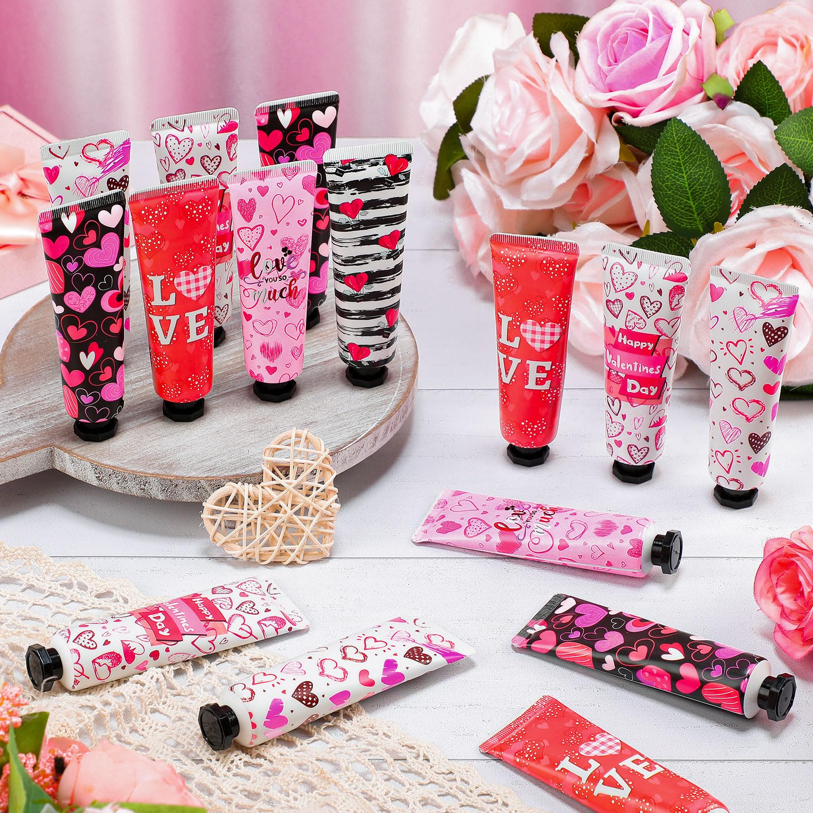 Siifert 72-Piece Valentine Hand Cream Gift Set – 30 ml Travel-Size Moisturizing Hand Lotions in Bulk