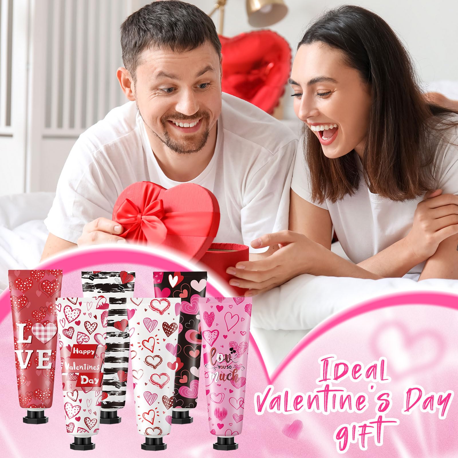 Siifert 48-Piece Valentine Hand Cream Bulk Gift Set – 30 ml Travel-Size Moisturizing Hand Lotion