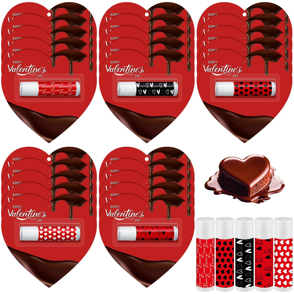 Siifert 25 Pcs Valentine Lip Balms – Heart-Shaped Gift Set for Galentine’s Day