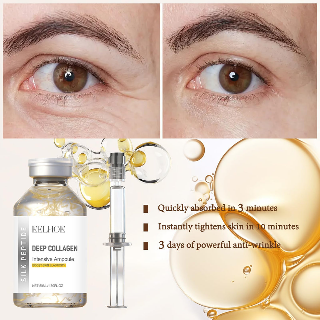 Silk Peptide Intensive Lifting Ampoule - Deep Collagen Silk Peptide Serum for Face Tightening | Korean Anti-Aging Serum 50ml