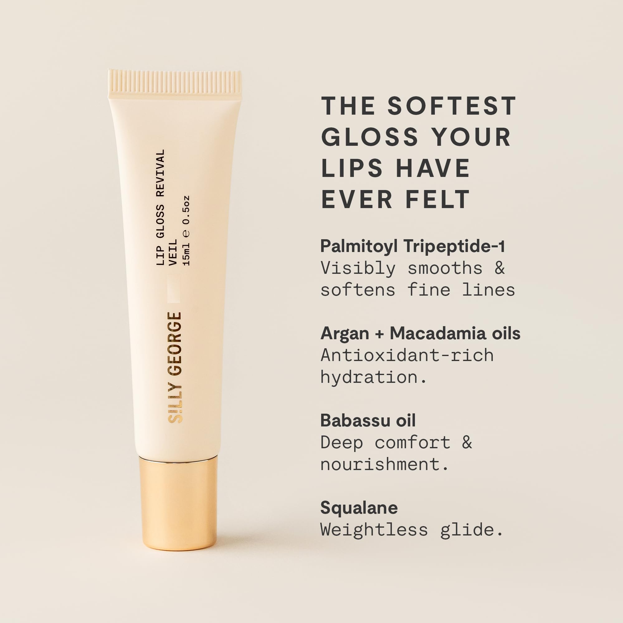 Silly George Lip Gloss Revival — Hydrating Shine with Peptides & Oils | Clean Vegan 15ml