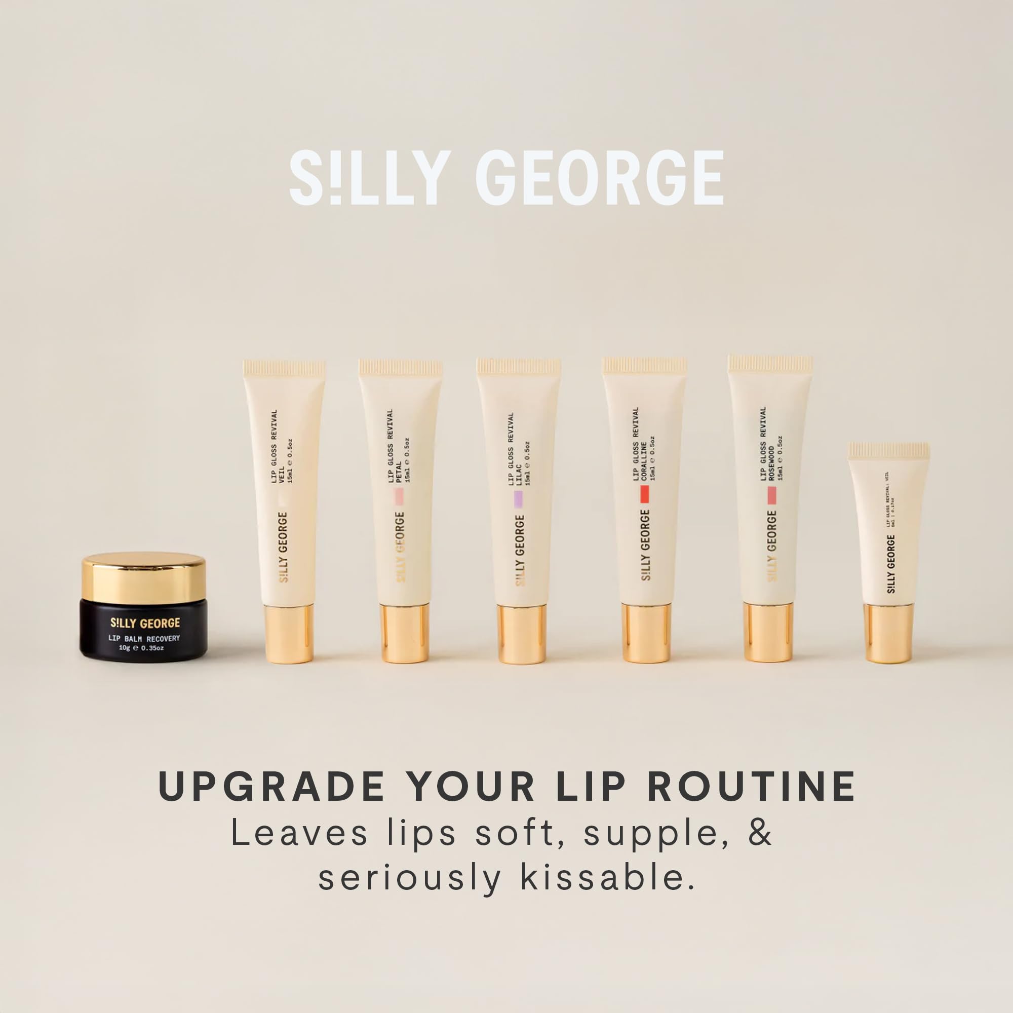 Silly George Lip Gloss Revival — Hydrating Shine with Peptides & Oils | Clean Vegan 15ml