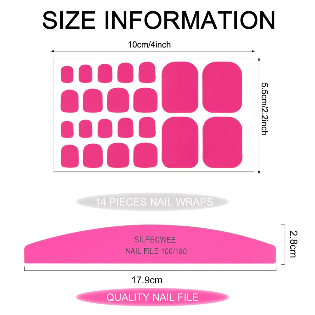 SILPECWEE Toe Nail Stickers – 20 Sheets, 11 Sizes, Self-Adhesive Gel Strips