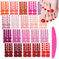SILPECWEE Toe Nail Stickers – 20 Sheets, 11 Sizes, Self-Adhesive Gel Strips