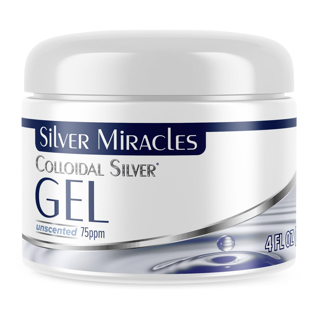 Silver Miracles Colloidal Silver Gel - Wound Care for Burns & Irritated Skin - 4 oz Unscented