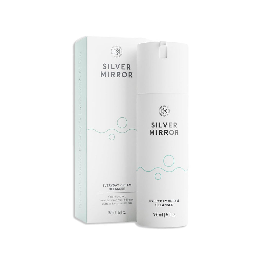 Silver Mirror Everyday Cream Cleanser (5 Fl Oz) – Gentle Hydrating Facial Cleanser for All Skin Types