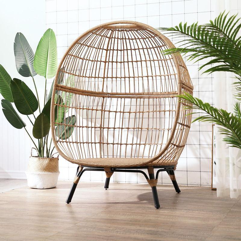 Simera Rattan Garden Ball Chair with Stand, Indoor/ Outdoor Furniture