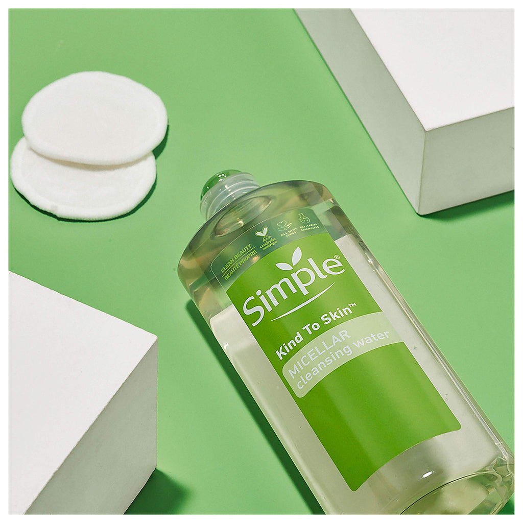 Simple Micellar Cleansing Water 13.5 Fl Oz (Pack of 2) – Gentle, Hydrating Cleanser