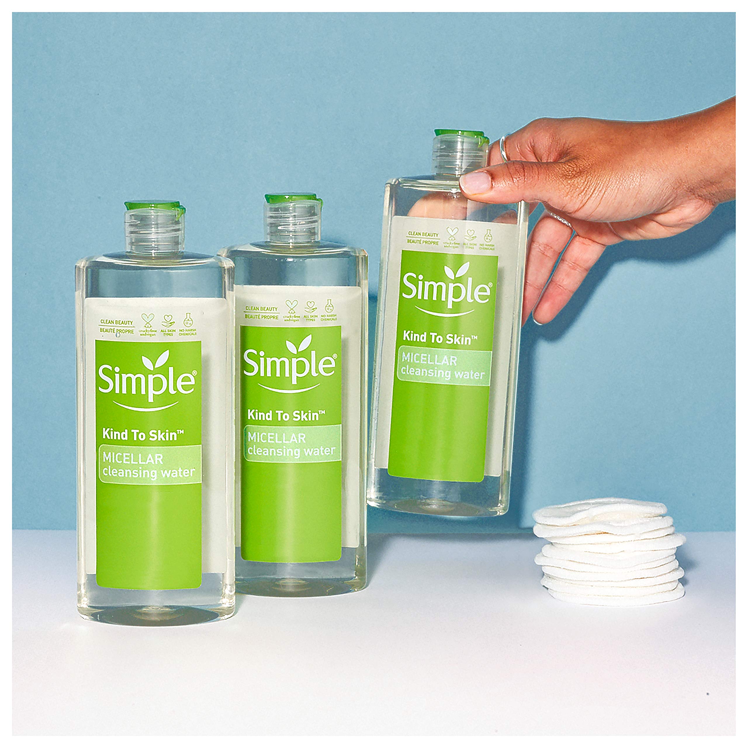 Simple Micellar Cleansing Water 13.5 Fl Oz (Pack of 2) – Gentle, Hydrating Cleanser