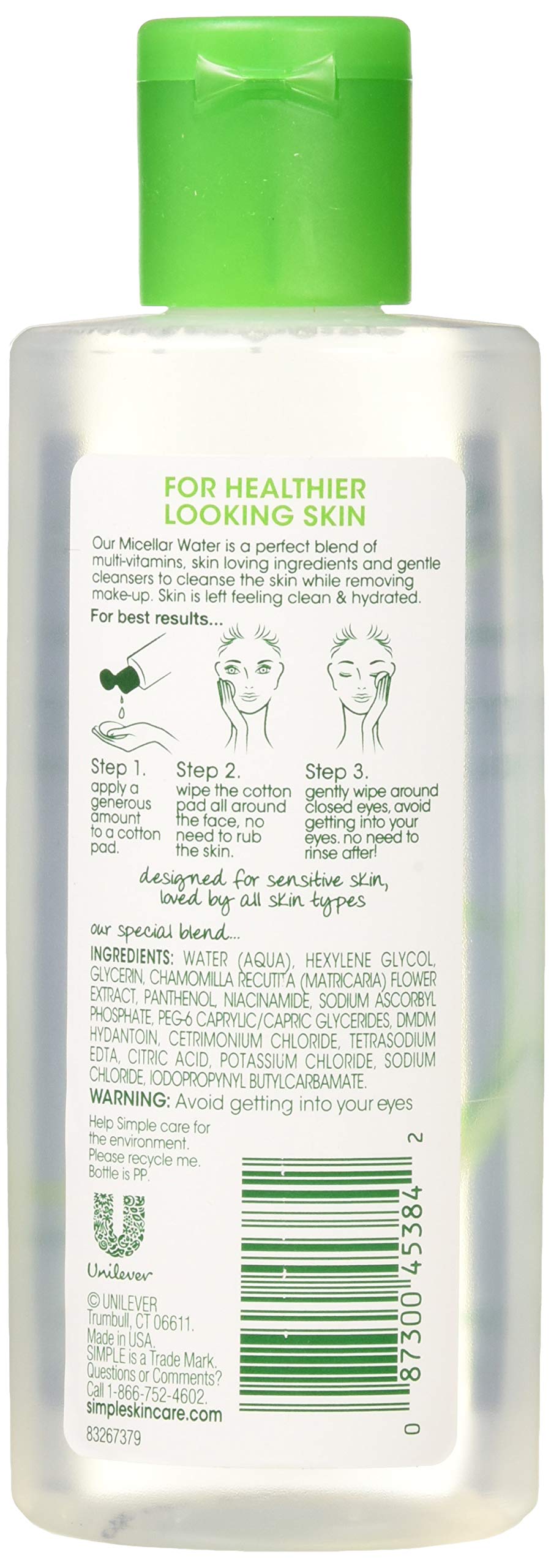 Simple Micellar Cleansing Water – Gentle 3-Pack, 6.7 oz
