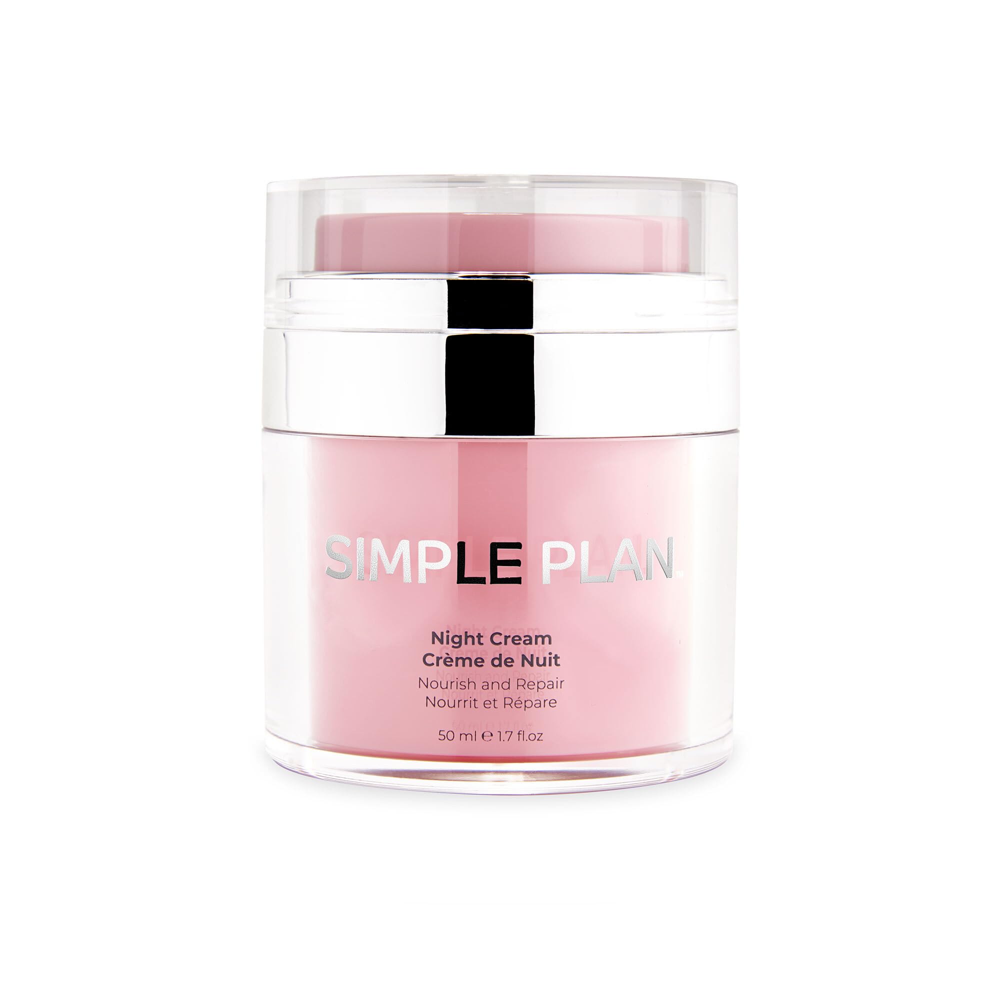 SIMPLE PLAN Night Cream – Hydrating Ceramides + Hyaluronic Acid for Overnight Moisture | Anti-Aging Night Cream 50ml