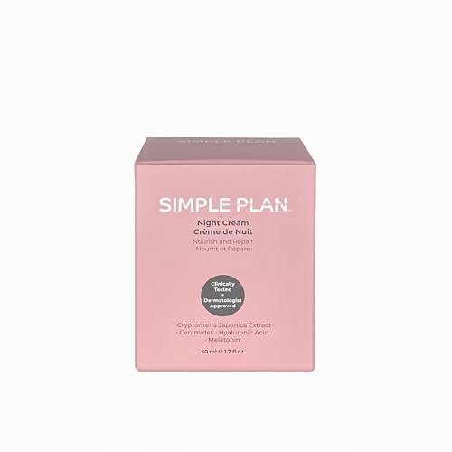 SIMPLE PLAN Night Cream – Hydrating Ceramides + Hyaluronic Acid for Overnight Moisture | Anti-Aging Night Cream 50ml