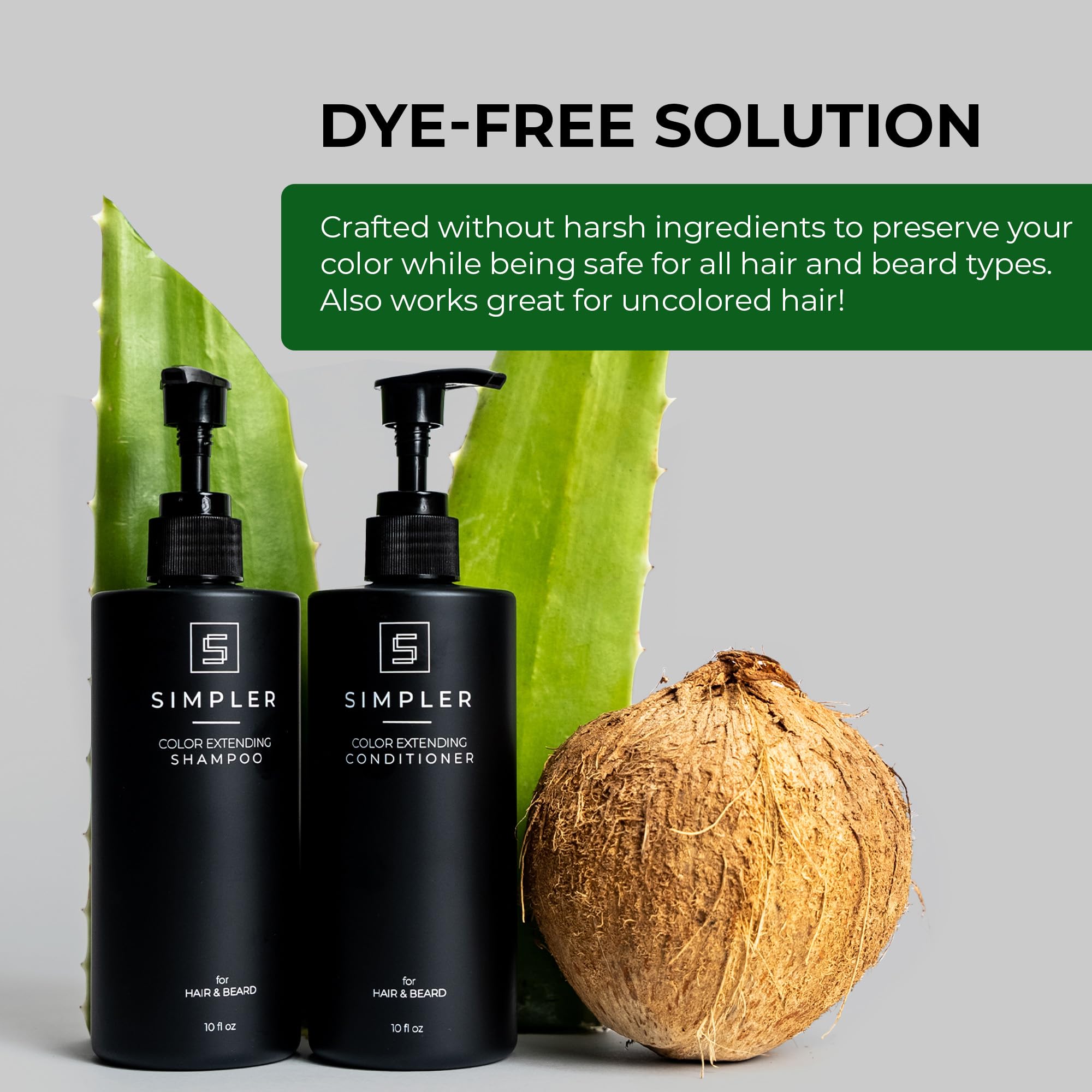 SIMPLER HAIR COLOR: Color Protecting Shampoo & Conditioner for Men, Mountain Spice