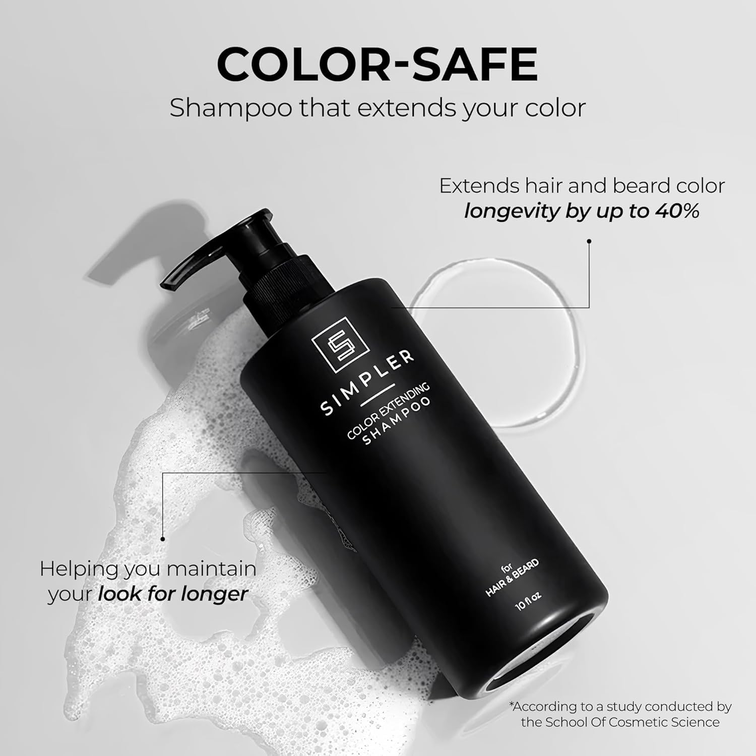 SIMPLER HAIR COLOR Shampoo for Men – Orange Clove Scent, Color Safe, Dye & Sulfate Free