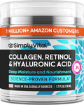 SimplyVital Anti-Aging Face Moisturizer with Retinol, Collagen & Hyaluronic Acid – Made in USA | 1.7 fl oz