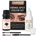 Simpout Pure Natural Henna Hair Color - Dark Brown | Water & Smudge Proof, DIY Home & Salon Use