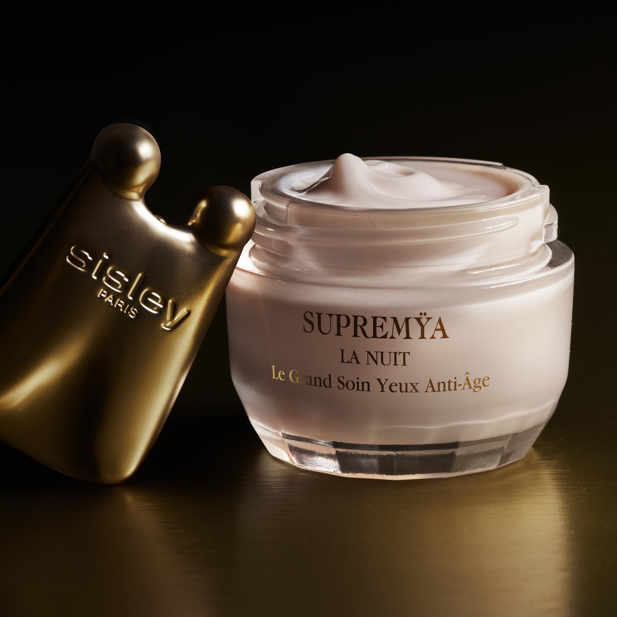 Sisley Paris Supremya at Night Eye Cream 15mL - Reduces Fine Lines, Dark Circles & Puffiness + Massage Accessory