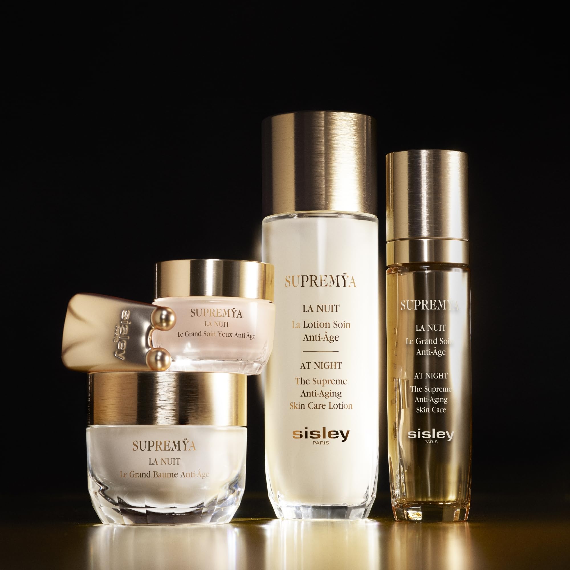 Sisley Paris Supremya at Night Eye Cream 15mL - Reduces Fine Lines, Dark Circles & Puffiness + Massage Accessory