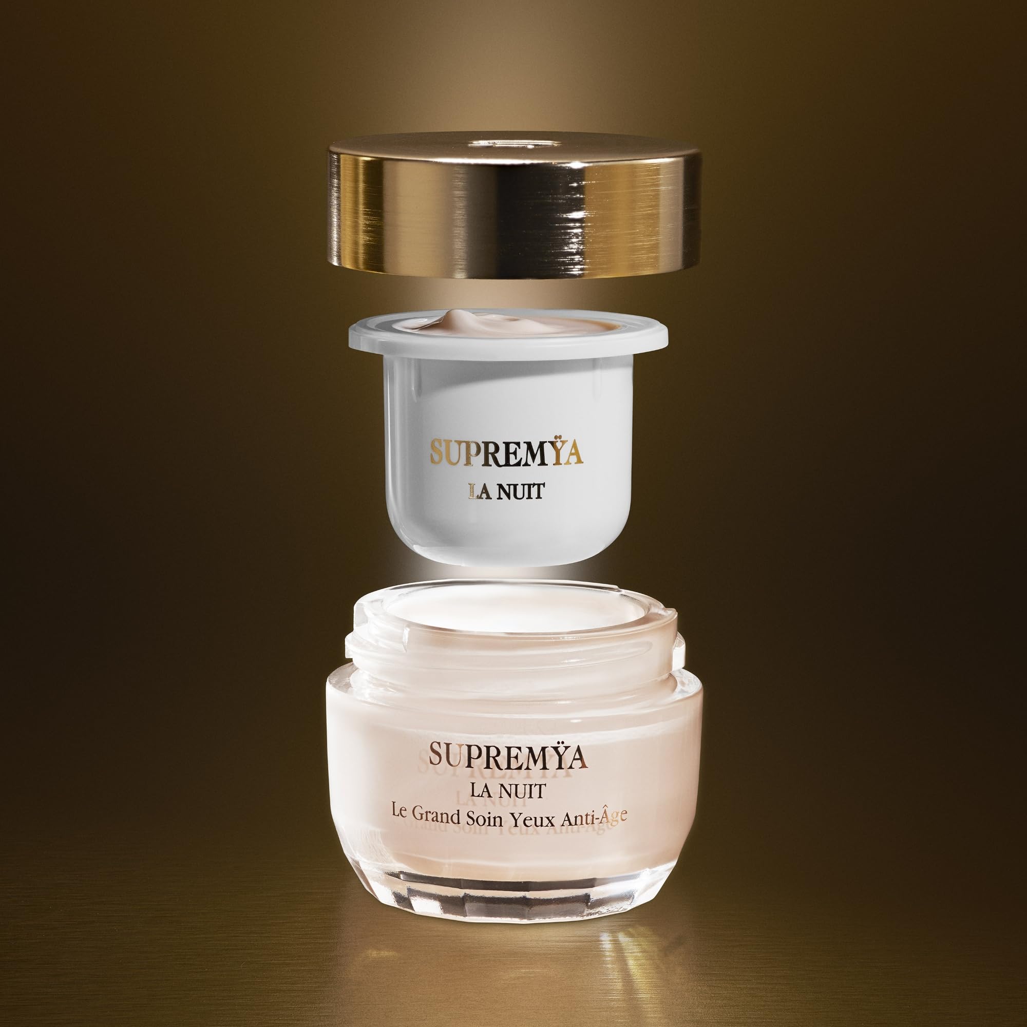 Sisley Paris Supremya at Night Eye Cream 15mL - Reduces Fine Lines, Dark Circles & Puffiness + Massage Accessory