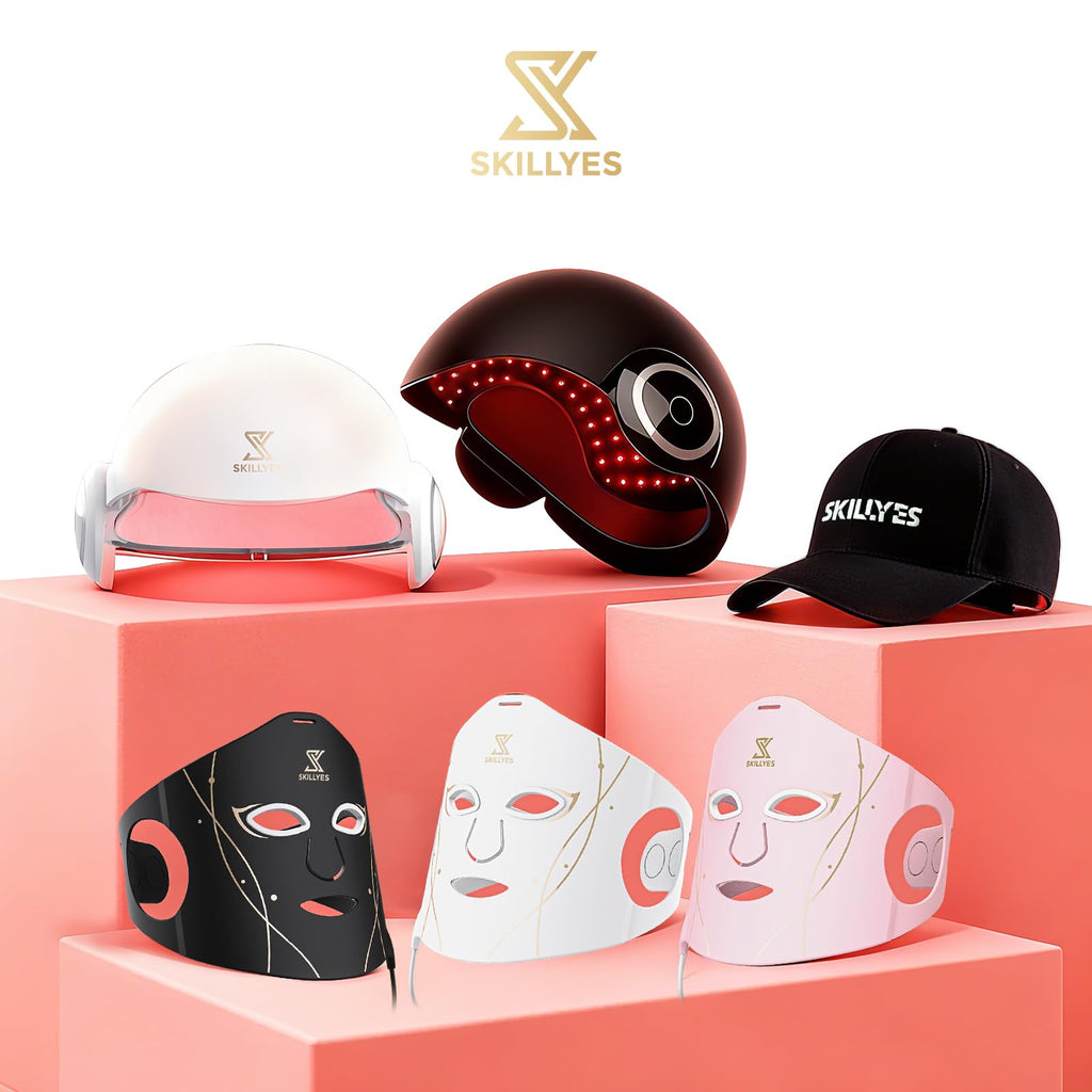 SKILLYES Red Light Therapy Hair Growth Cap – Infrared LED Cap with Detachable Design