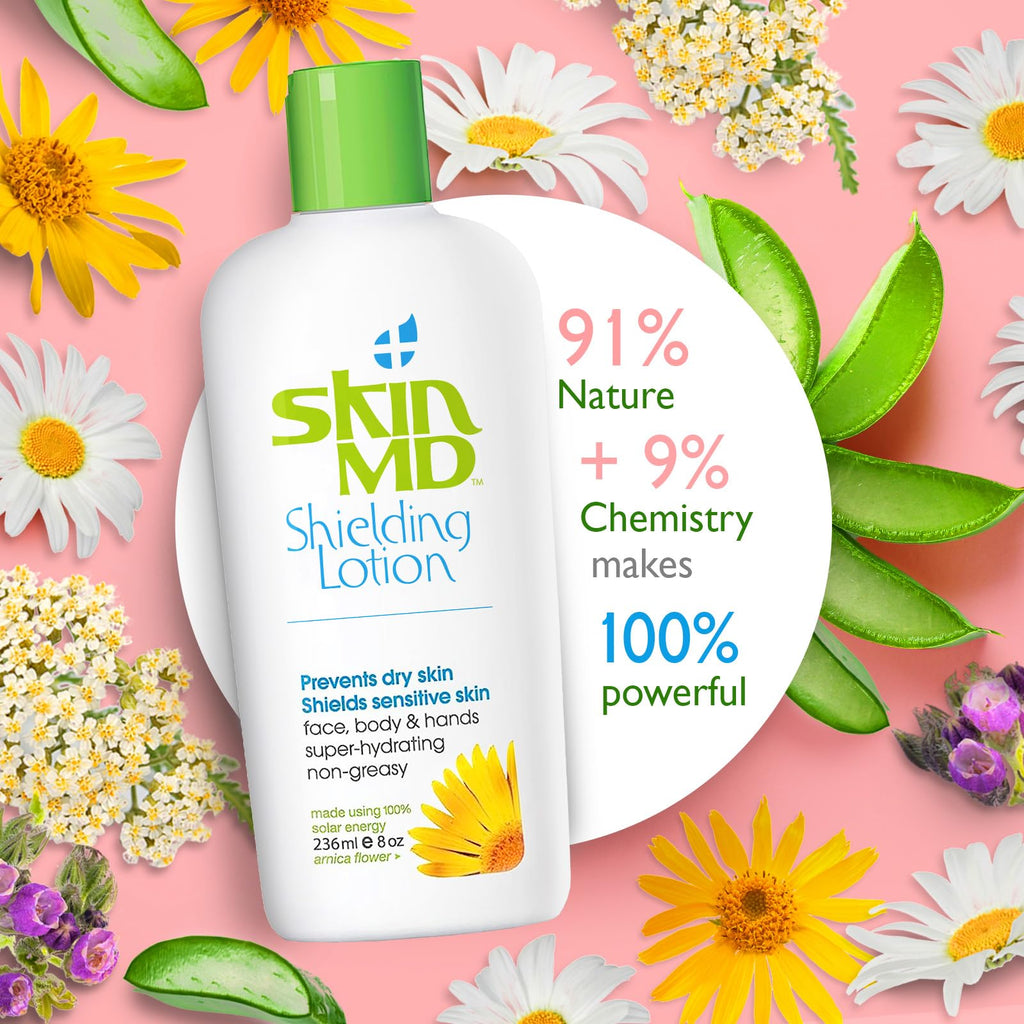 Skin MD Shielding Lotion – Fragrance-Free, Hypoallergenic Moisturizer for Face, Body & Hands | 8oz