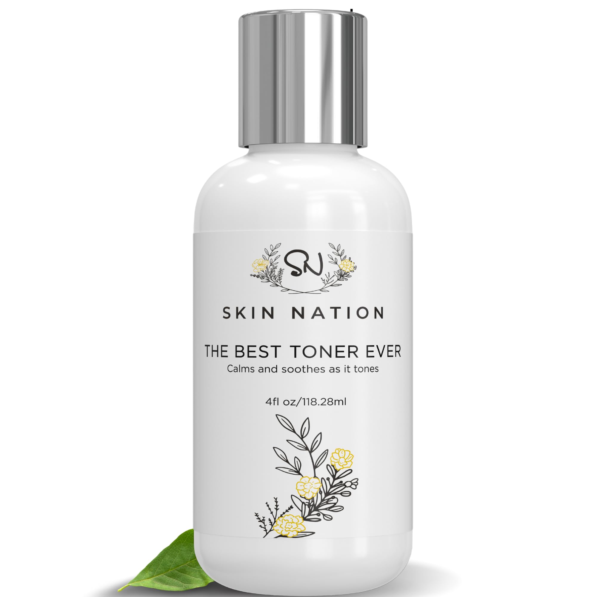 Skin Nation Hydrating Rosewater Toner – Alcohol-Free, Aloe & Chamomile, All Skin Types | 4 fl oz