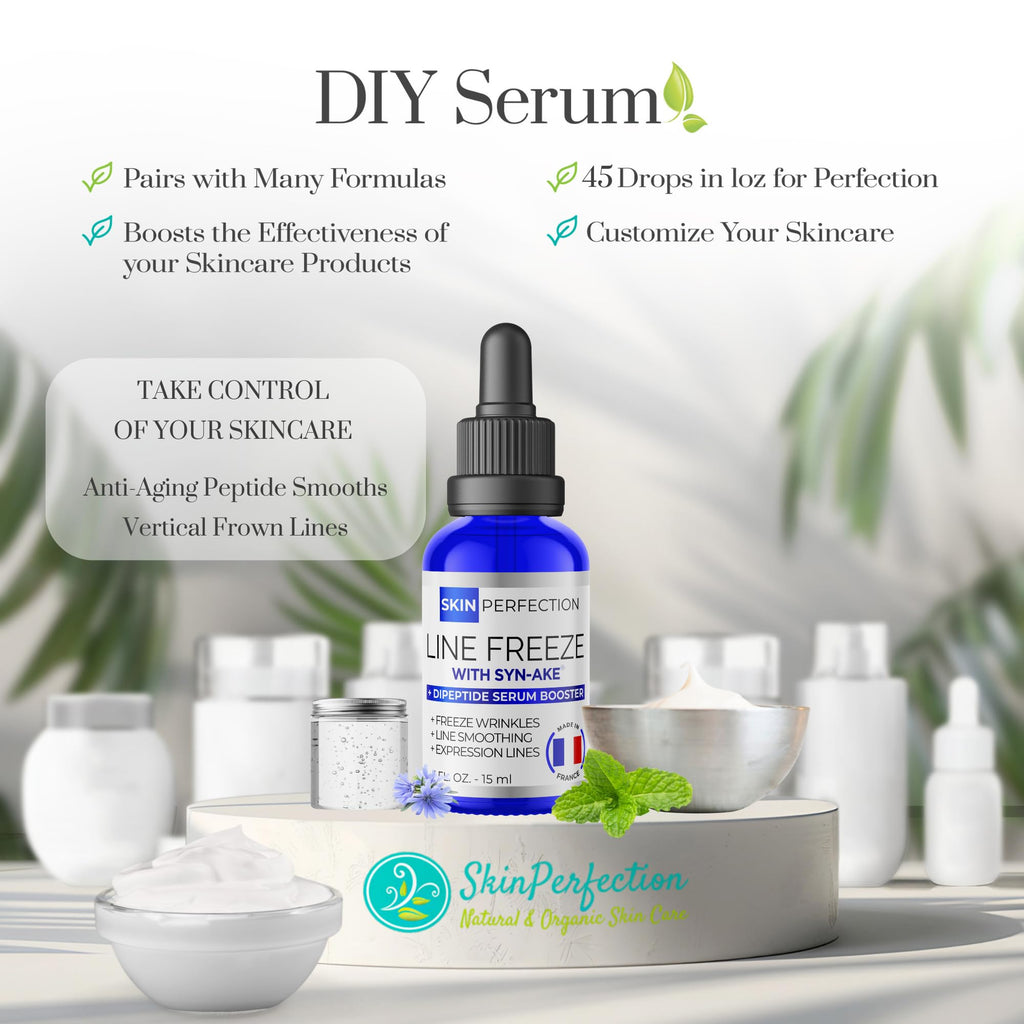 Skin Perfection Syn-AKE Serum Booster – DIY Peptide Anti-Aging for Expression Lines, 0.5 oz