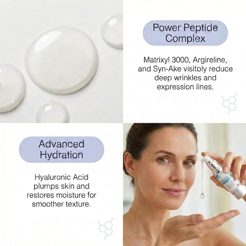 Skin Perfection Multi-Peptide Serum – 8 Clinical-Strength Actives for Expression Lines