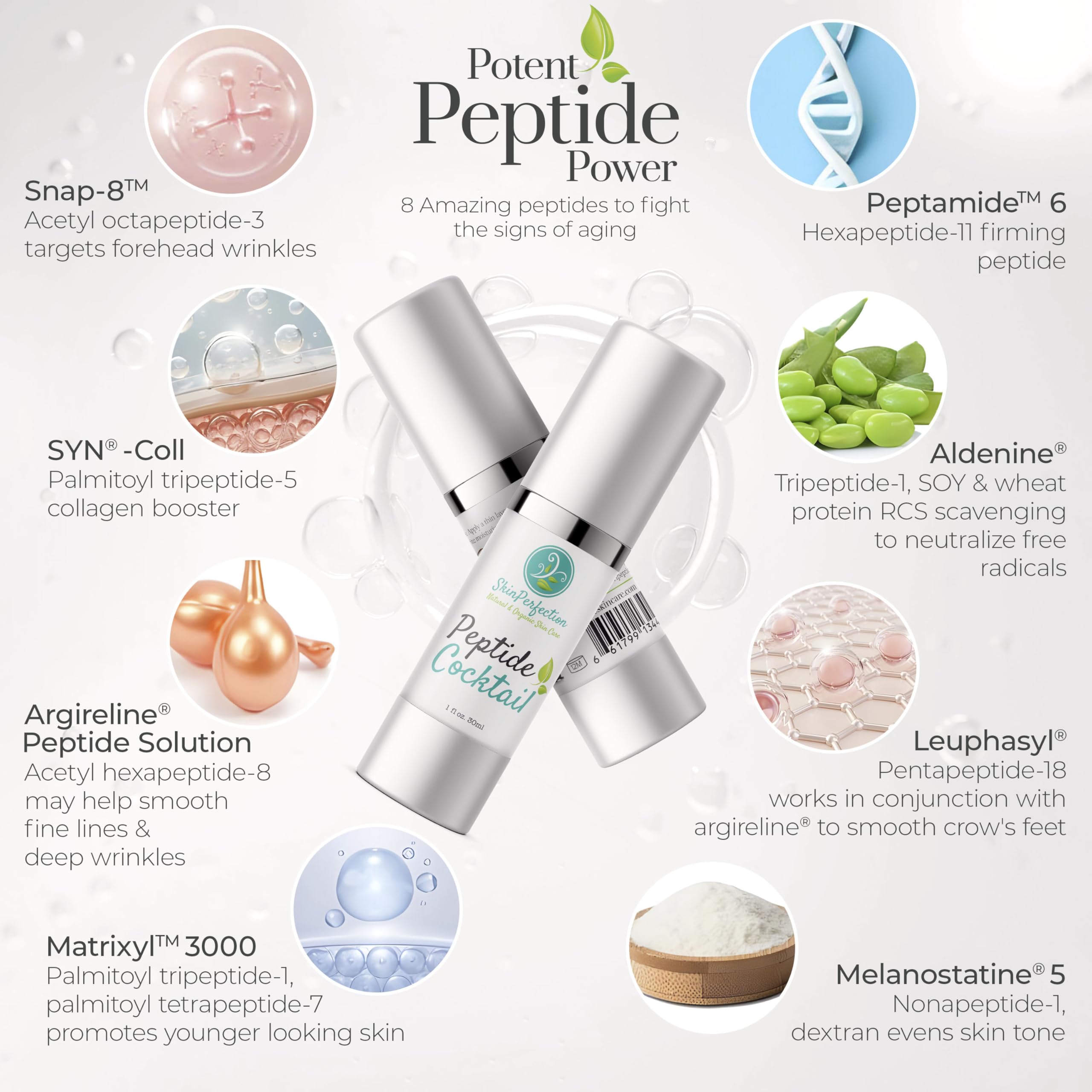 Skin Perfection Face Serum: 99% Peptides, Matrixyl 3000 & Syn-Coll