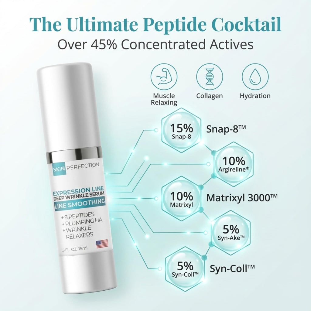 Skin Perfection Multi-Peptide Serum – 8 Clinical-Strength Actives for Expression Lines