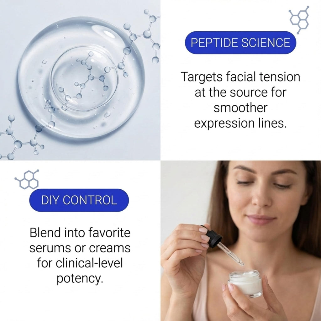Skin Perfection Snap 8 Peptides Serum for Face - Anti-Aging DIY Booster with Hyaluronic Acid - 0.5oz