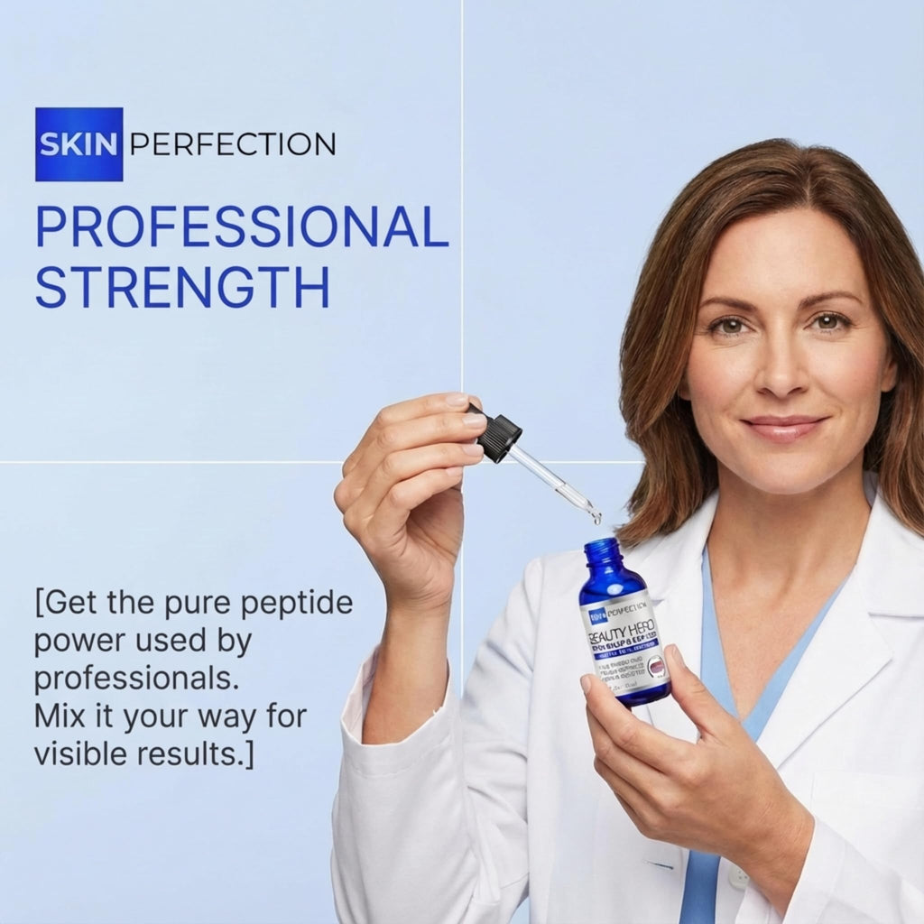 Skin Perfection Snap 8 Peptides Serum for Face - Anti-Aging DIY Booster with Hyaluronic Acid - 0.5oz
