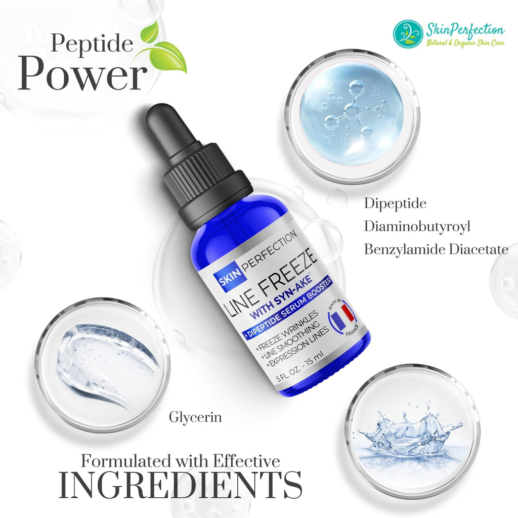 Skin Perfection Syn-AKE Serum Booster – DIY Peptide Anti-Aging for Expression Lines, 0.5 oz