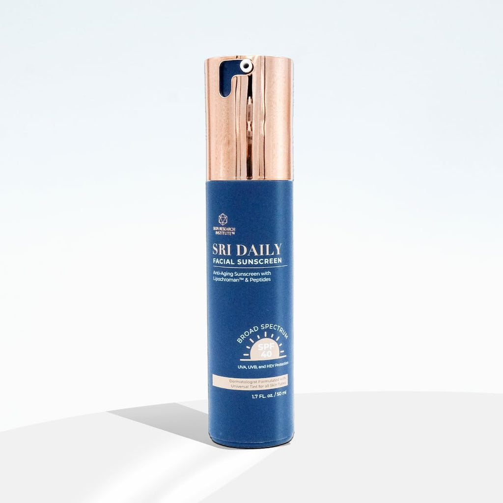 SRILabs Daily Facial Sunscreen SPF 40 — Universal Tint, Weightless Finish, Lipochroman & Peptides