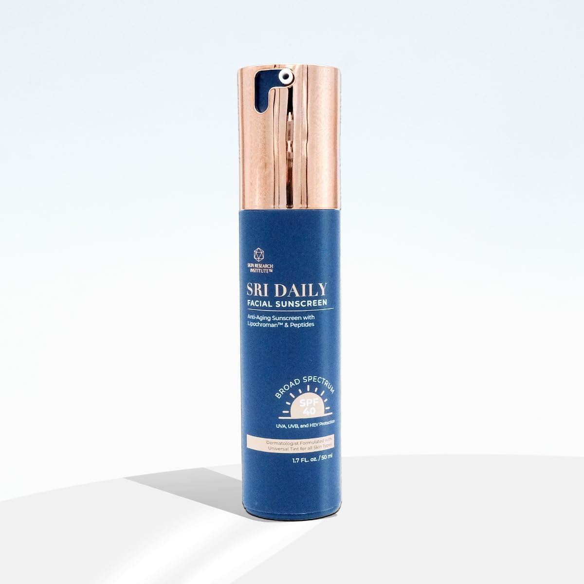 SRILabs Daily Facial Sunscreen SPF 40 — Universal Tint, Weightless Finish, Lipochroman & Peptides
