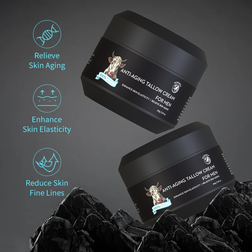SKINARVE Beef Tallow Balm for Men – Hydrating Wrinkle Defense