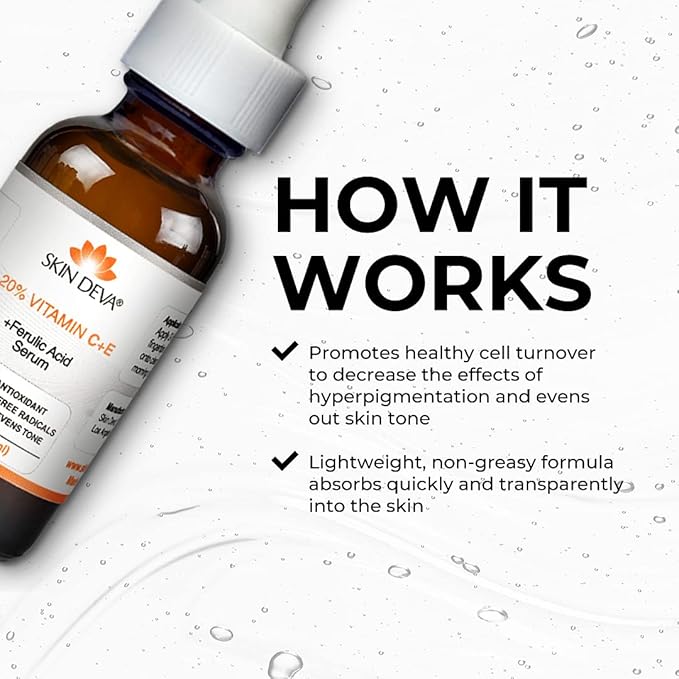 SKIN DEVA 20% Vitamin C + E  with  Ferulic Acid Serum 30ML