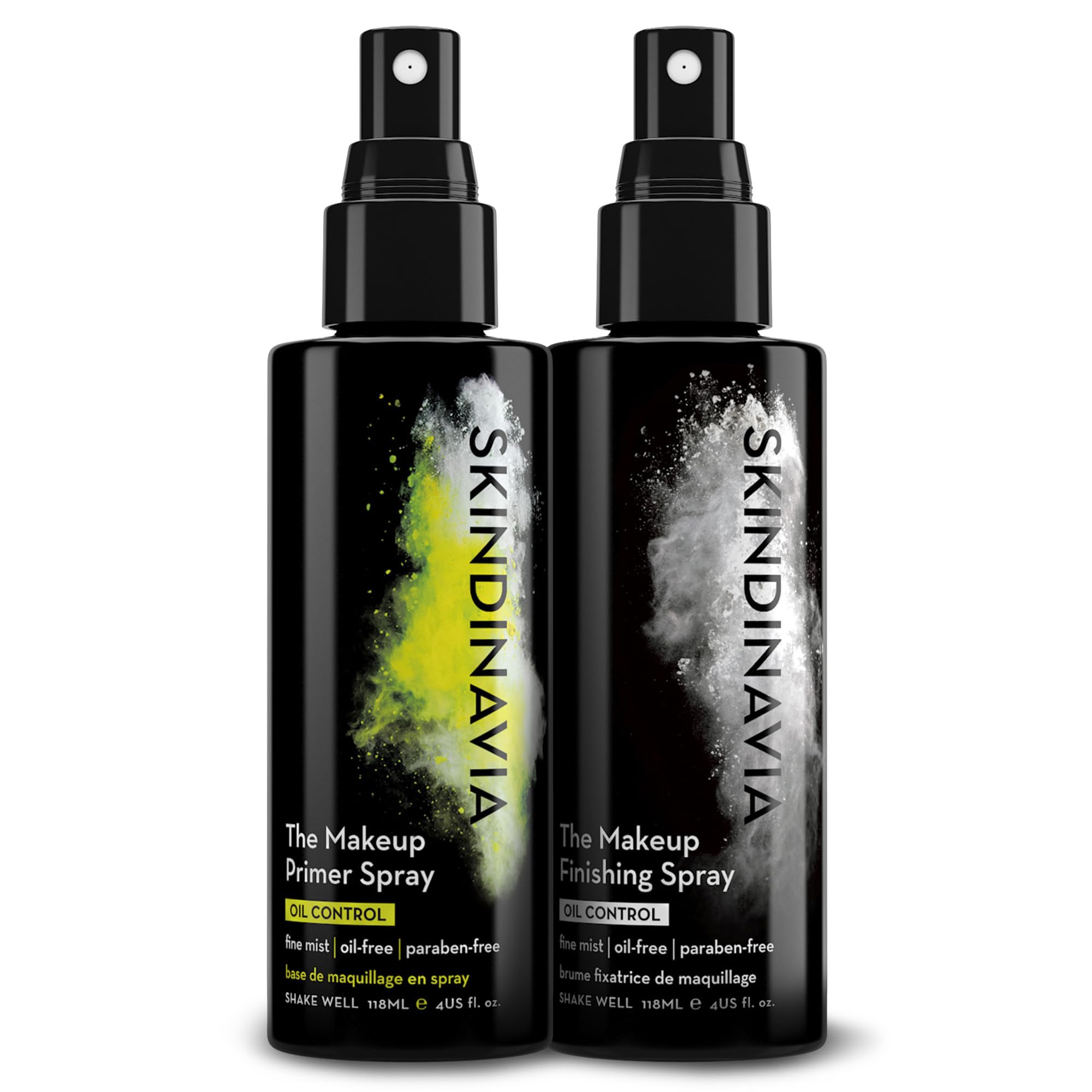 Skindinavia Oil Control Primer Spray & Finishing Spray – Shine Reduction, Pore Minimizing, Long-Lasting Wear (2 x 4 fl oz)