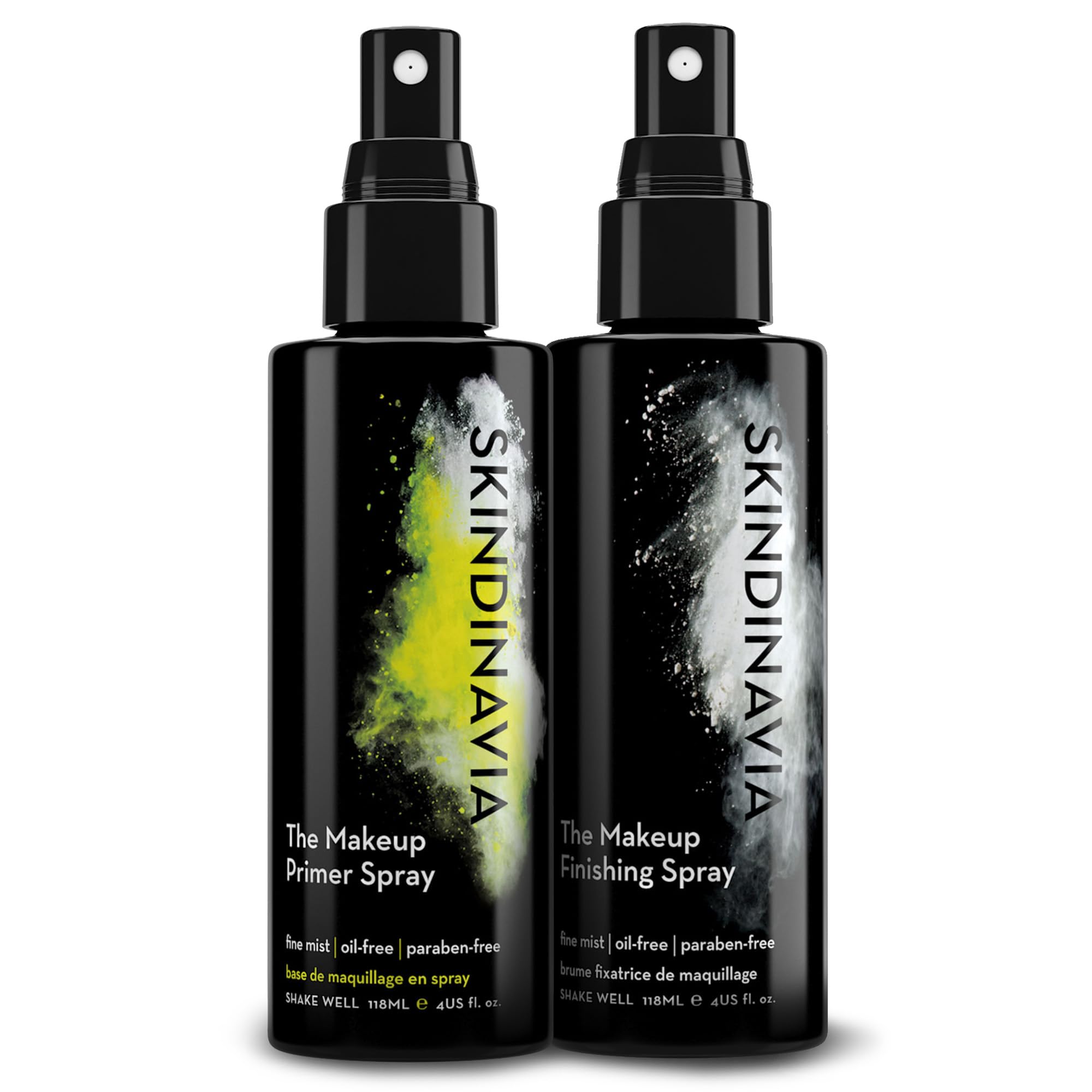 SKINDINAVIA Makeup Primer + Finishing Spray – Hydrating, Pore-Minimizing Setting Mist (2 × 4 fl oz)