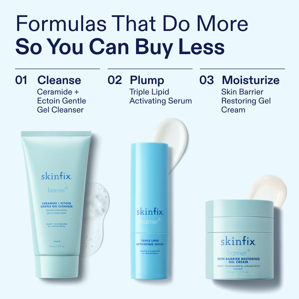 Skinfix Ceramide + Ectoin Gentle Gel Cleanser Mini – Removes Makeup & SPF, Hydrates Skin | Vegan & Cruelty-Free