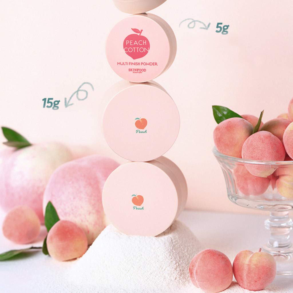 SKINFOOD 1957 Peach Cotton Multi Finish Powder 15g | Sebum Control for Oily Skin