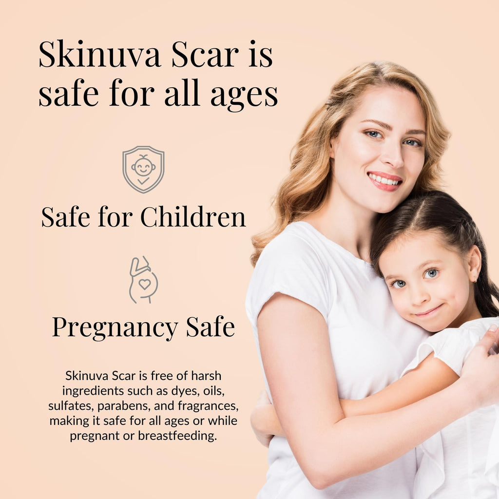 Skinuva Next Generation Scar Cream | Growth Factors, Hyaluronic Acid & Vitamin C (2.5 oz)