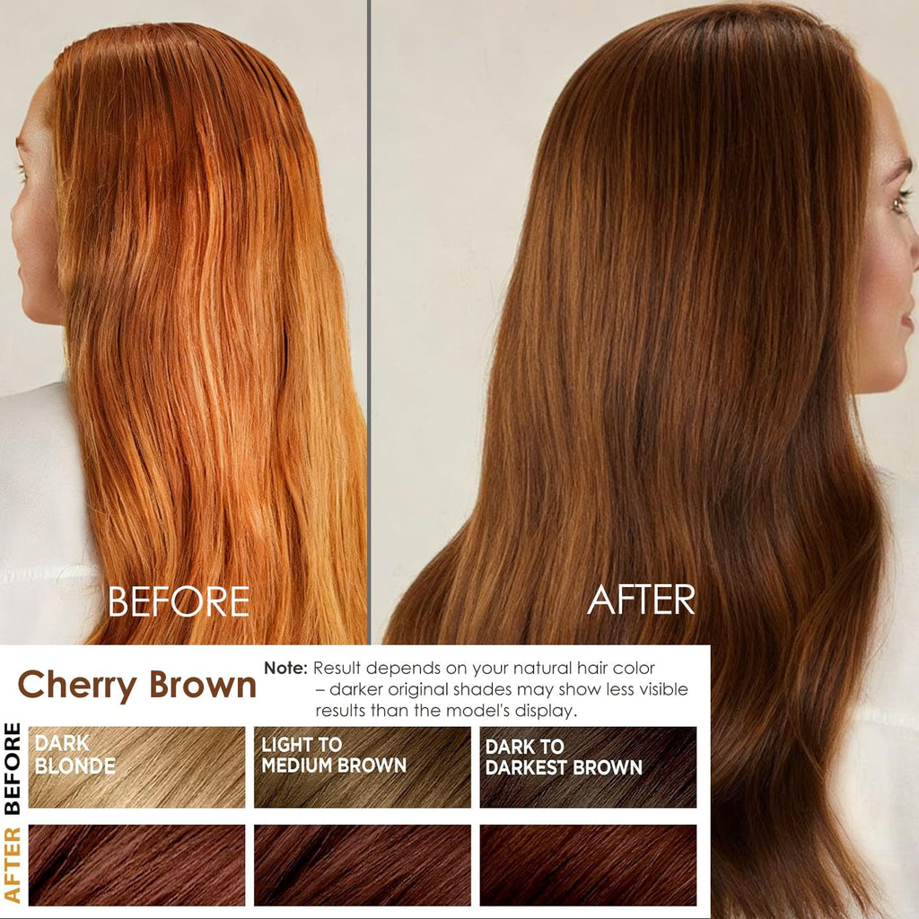 Sklight Hair Dye Shampoo 3-in-1 - Root-to-Tip Color, 16.9 fl oz, Cherry Brown