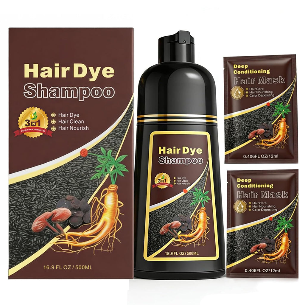 Sklight Hair Dye Shampoo 3 in 1 – Gray Coverage, Long-Lasting Color, 16.9 fl oz